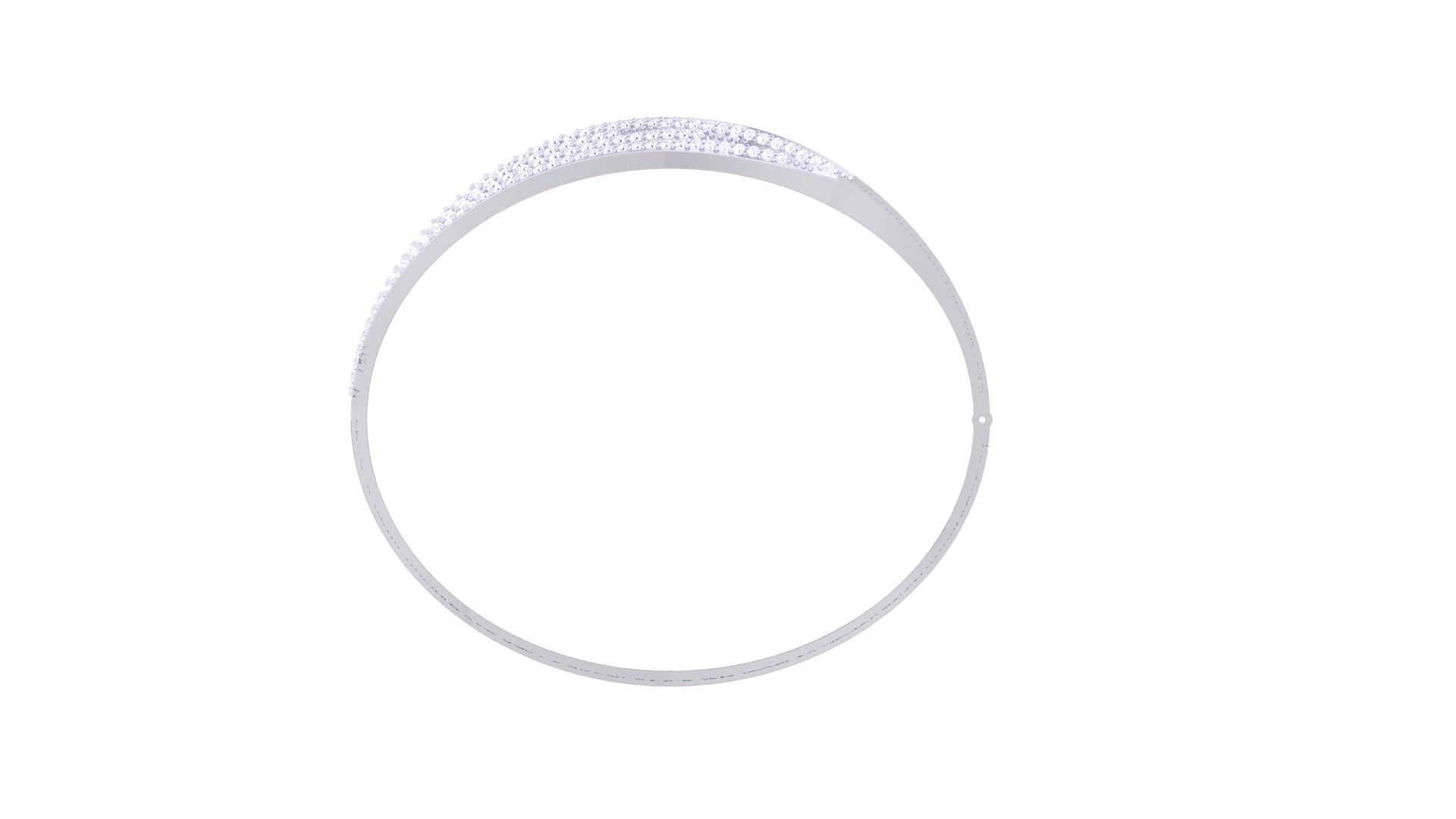 Twisted Solid Diamond Women Bracelets 3dm renders  3D print model_10