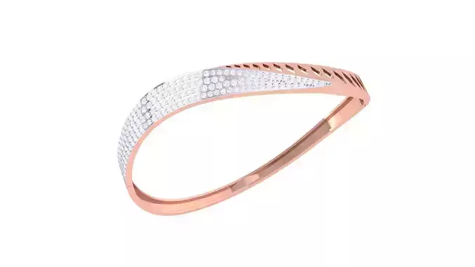Twisted Solid Diamond Women Bracelets 3dm renders  3D print model