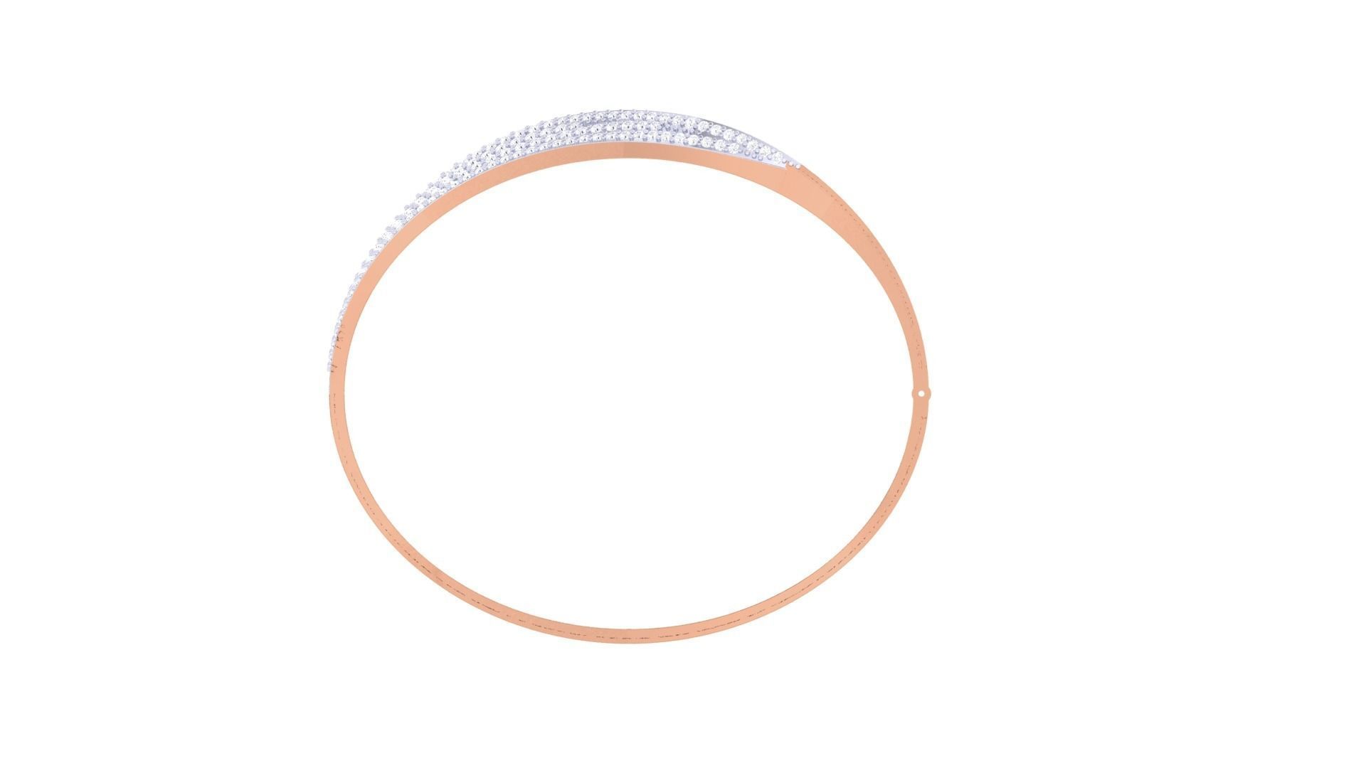 Twisted Solid Diamond Women Bracelets 3dm renders  3D print model_11