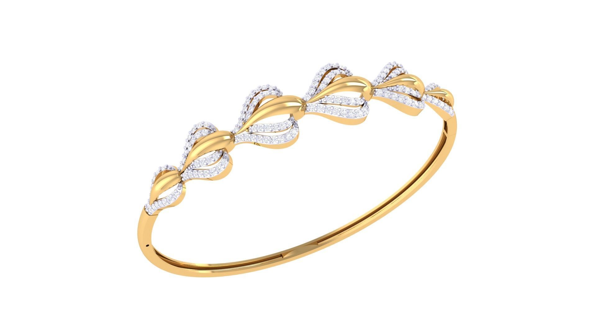 Women Light wt Diamond Bracelet 3dm renders 3D print model_2