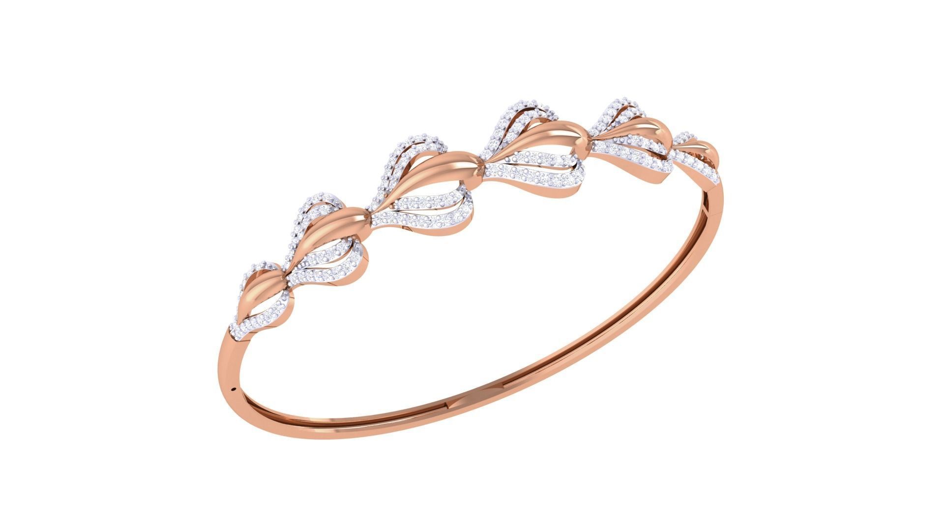 Women Light wt Diamond Bracelet 3dm renders 3D print model_5