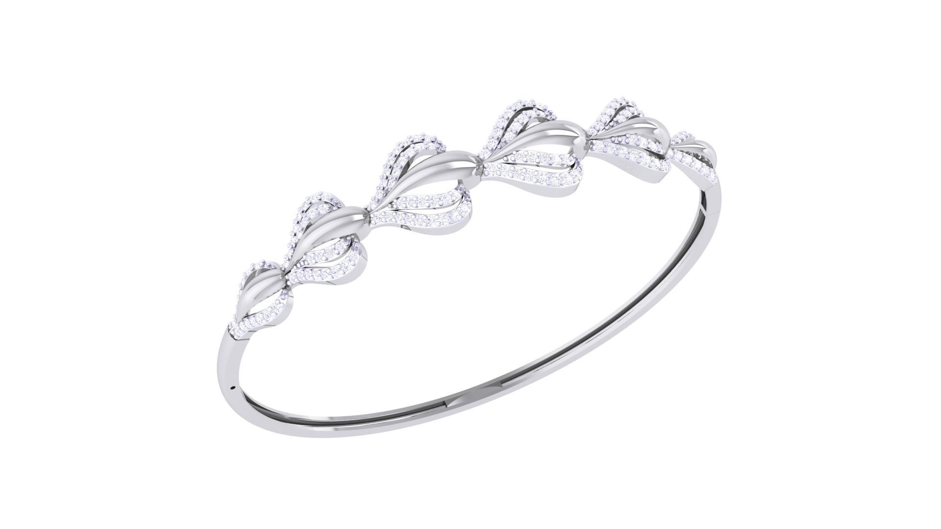 Women Light wt Diamond Bracelet 3dm renders 3D print model_1