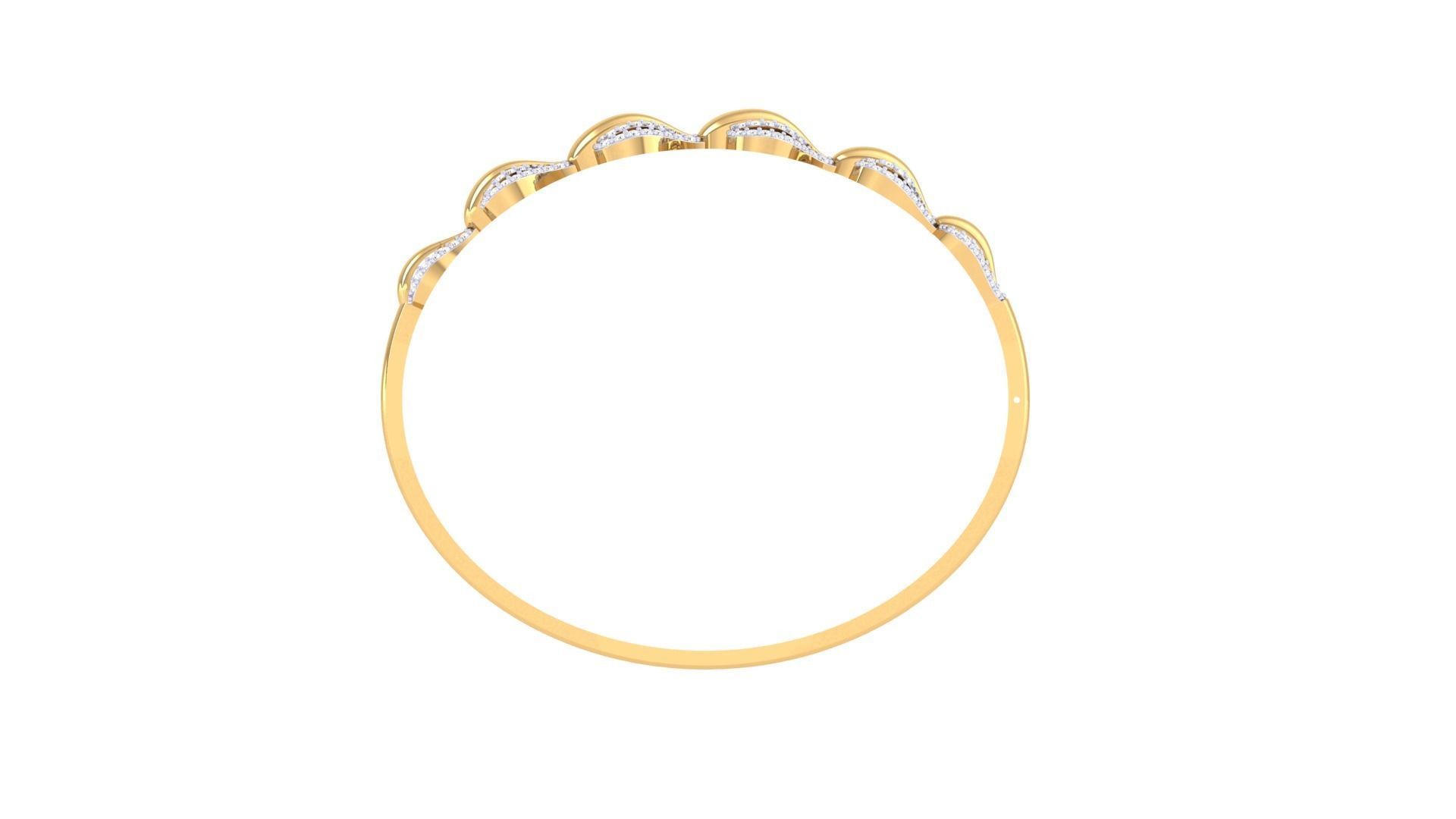 Women Light wt Diamond Bracelet 3dm renders 3D print model_9