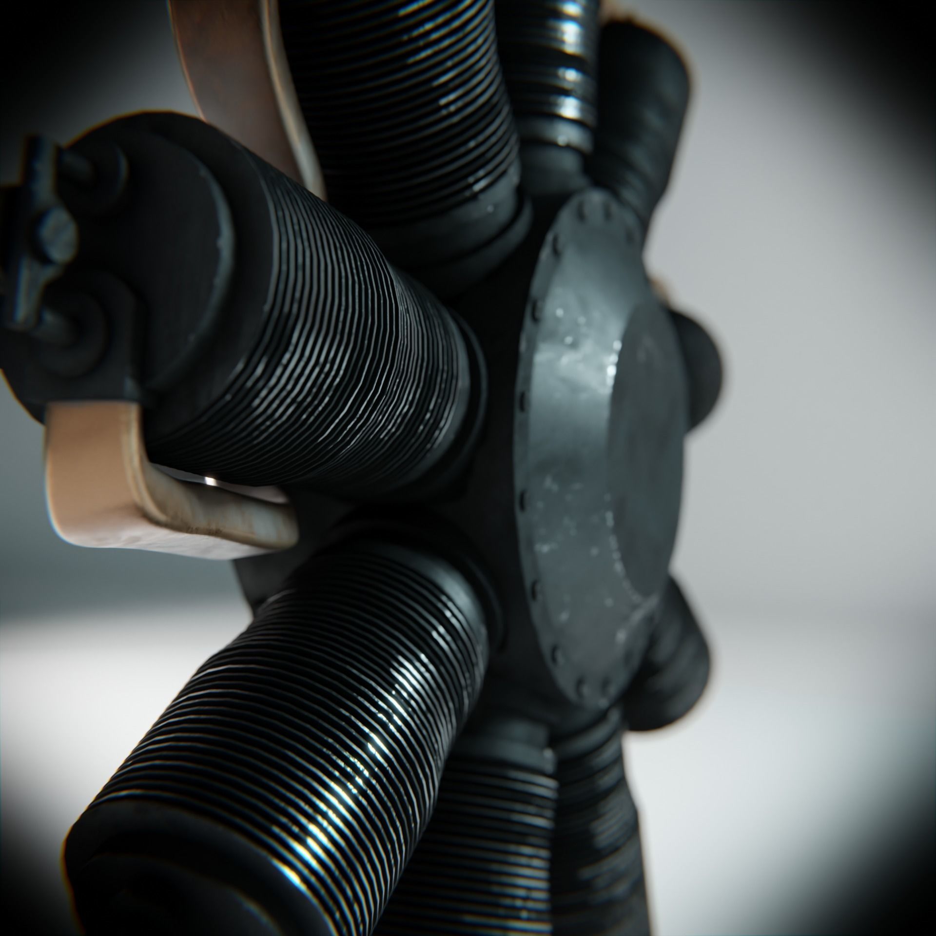 LeRhone Engine 3D model_7