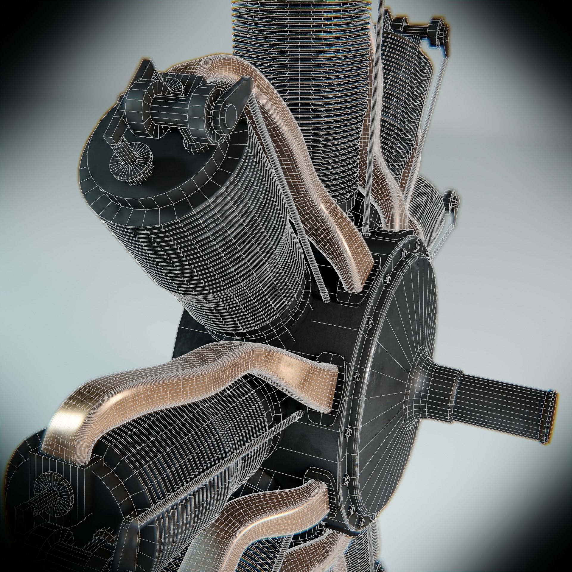 LeRhone Engine 3D model_18