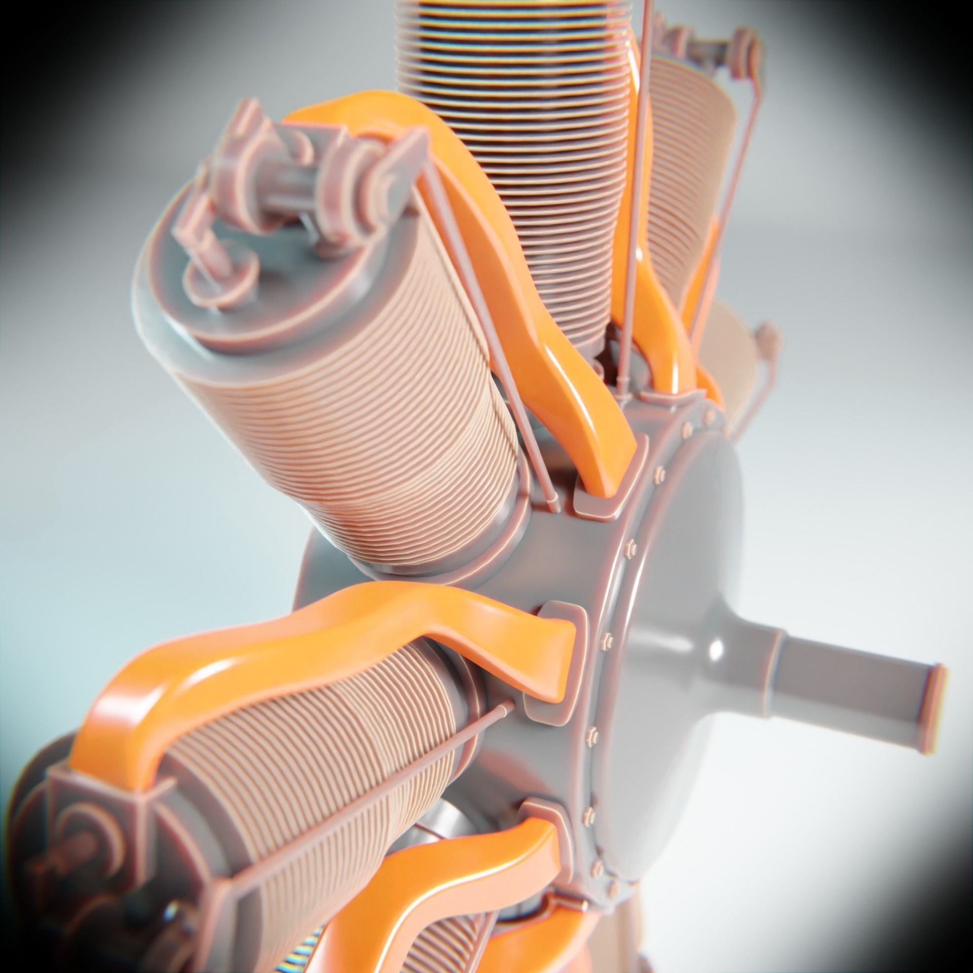 LeRhone Engine 3D model_13