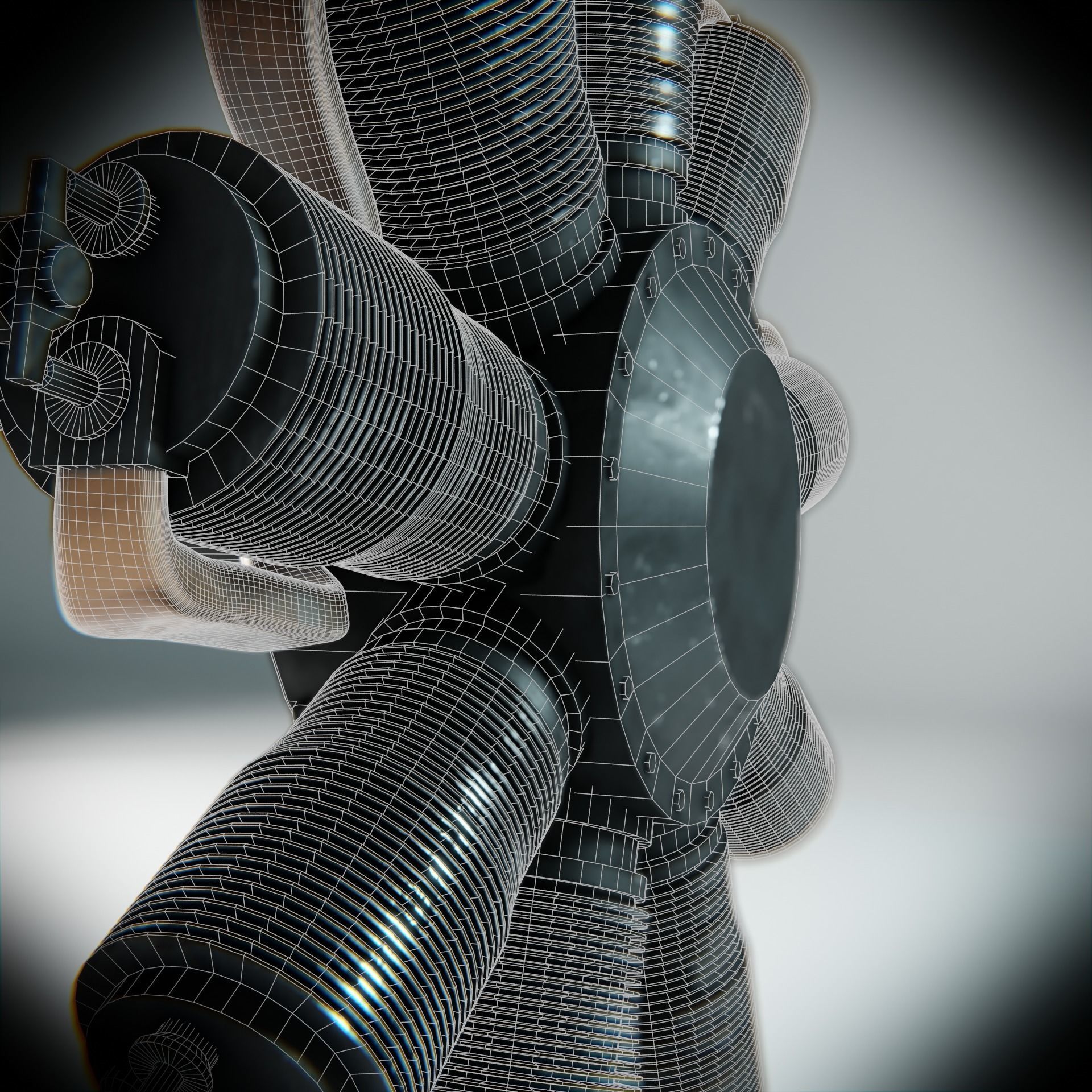 LeRhone Engine 3D model_19