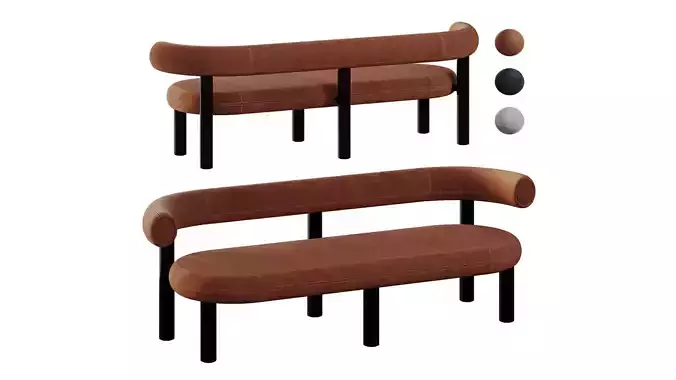 Sofa Tom Dixon 3 Seat Wool Fat