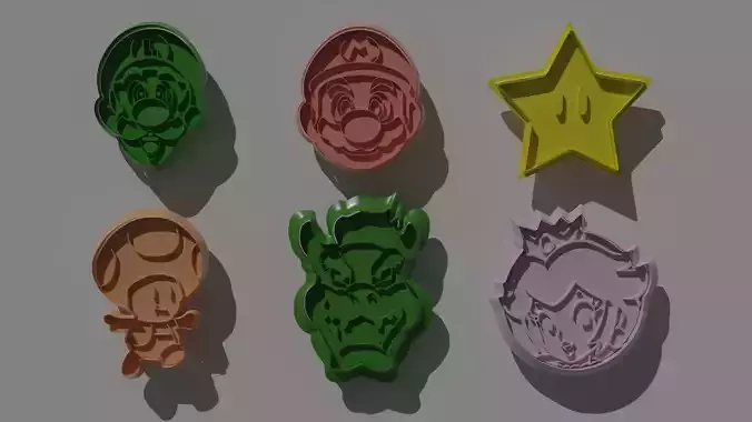 Mario cookie cutter set