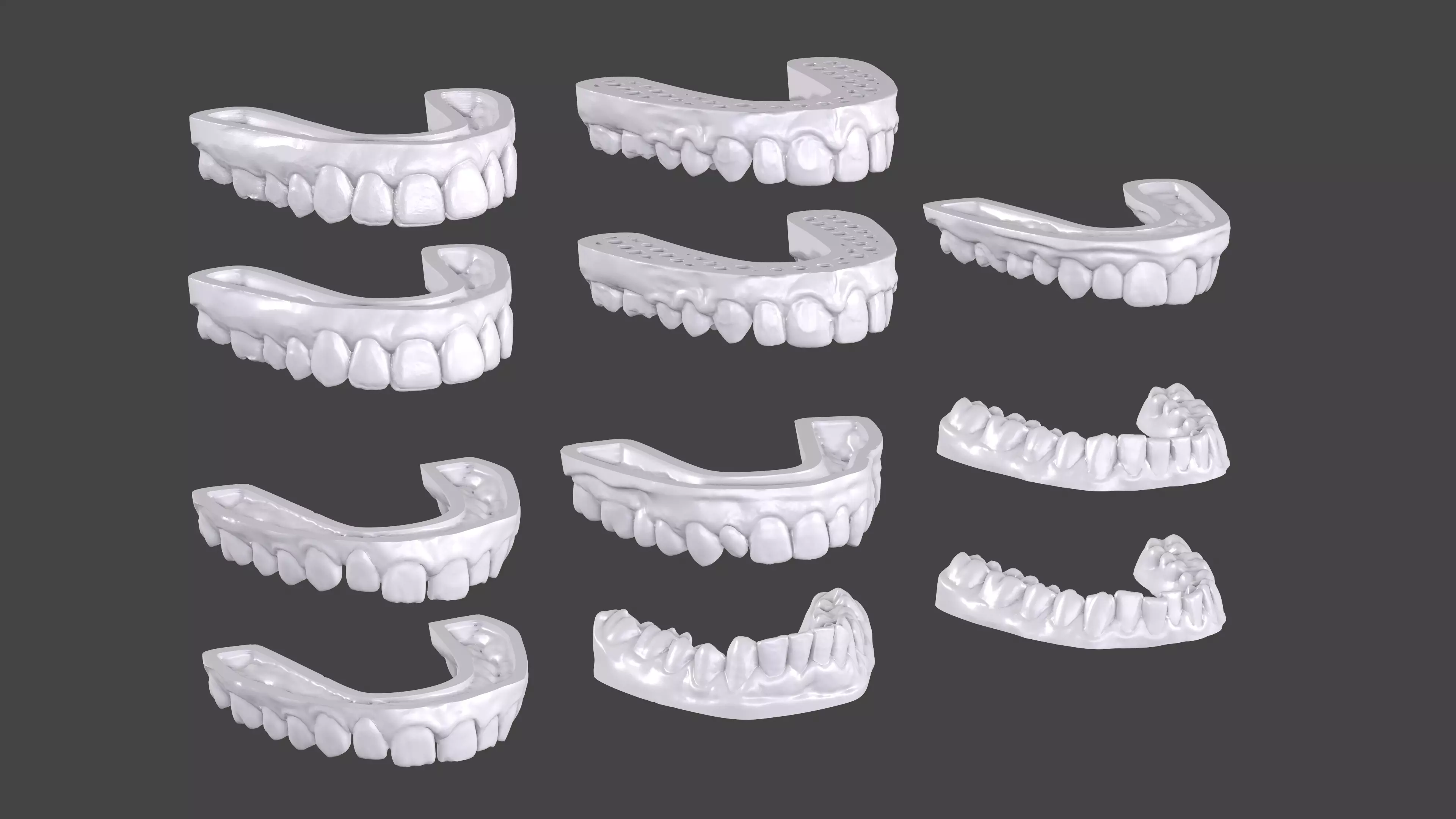 Dental Anatomy 11 Models Real Scanned Medical Case mouthes  3D print model_0