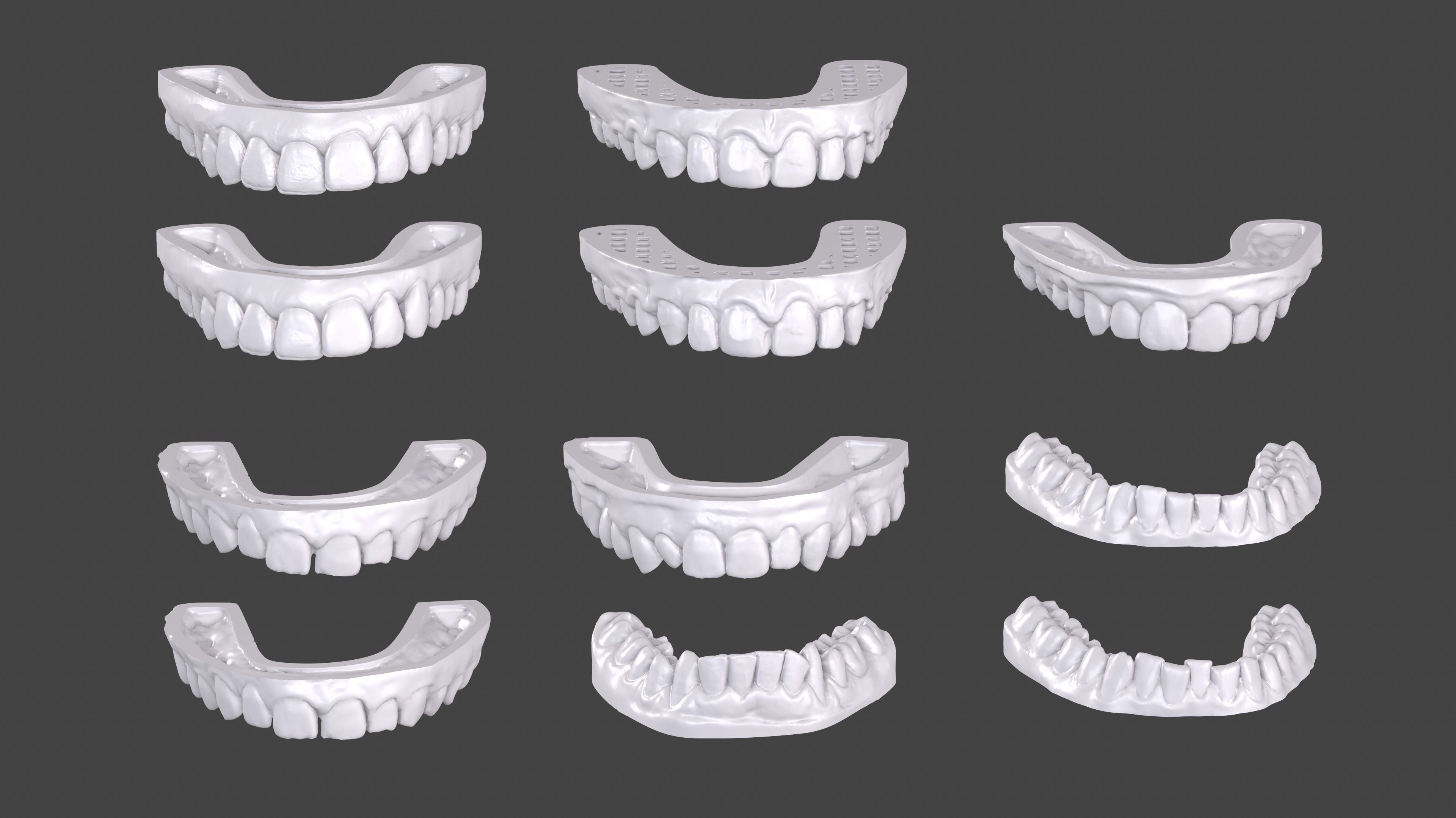 Dental Anatomy 11 Models Real Scanned Medical Case mouthes  3D print model_3