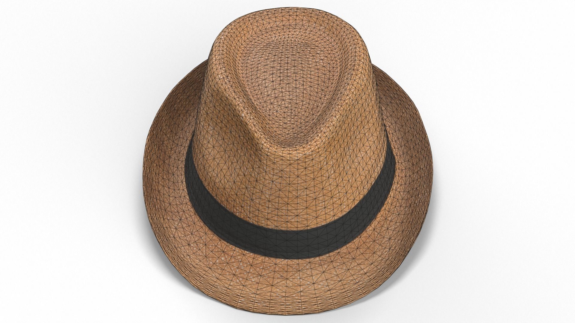 Straw Hat Low-poly 3D model_10