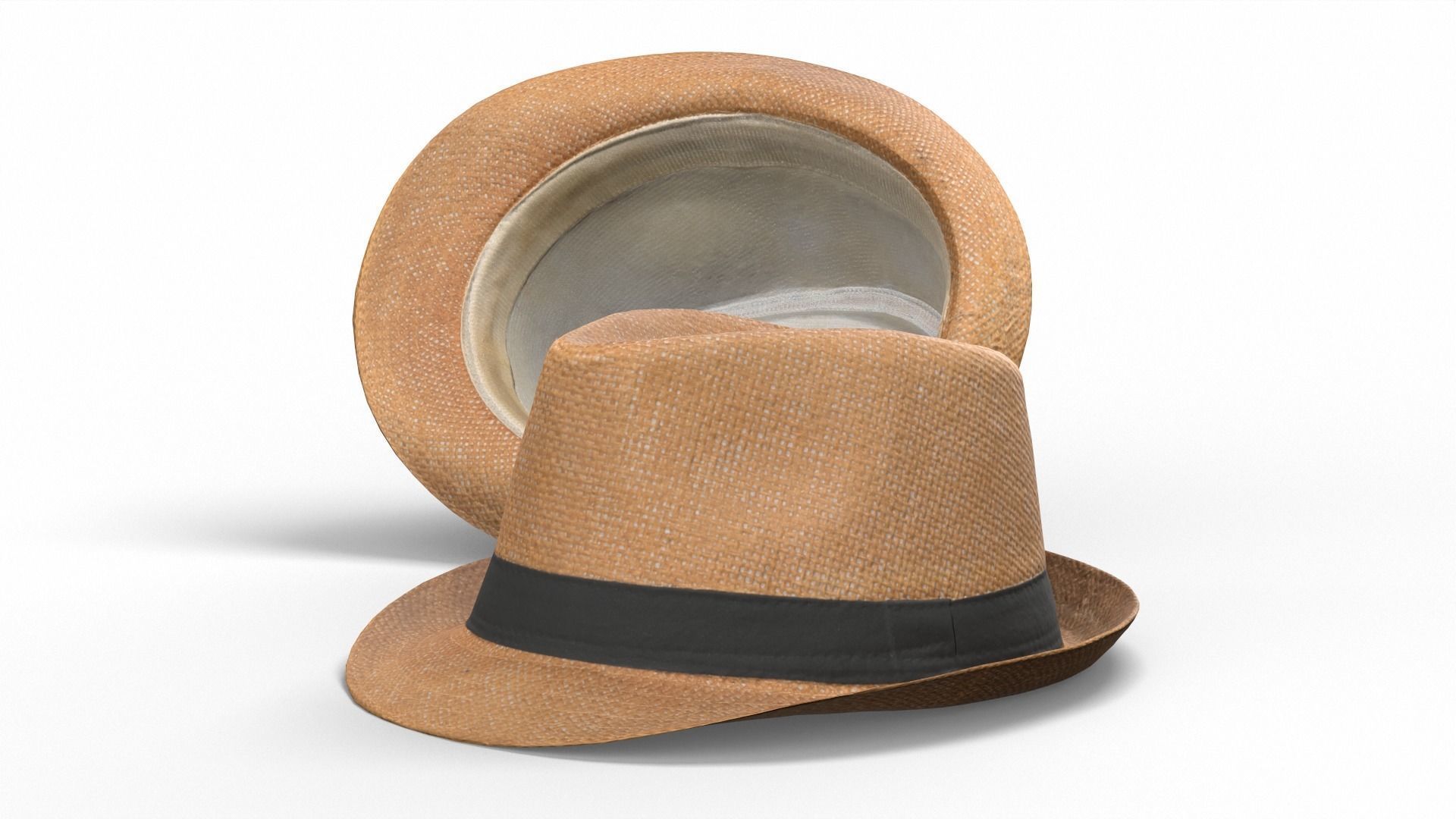 Straw Hat Low-poly 3D model_8