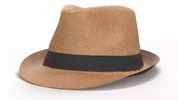 Straw Hat Low-poly 3D model