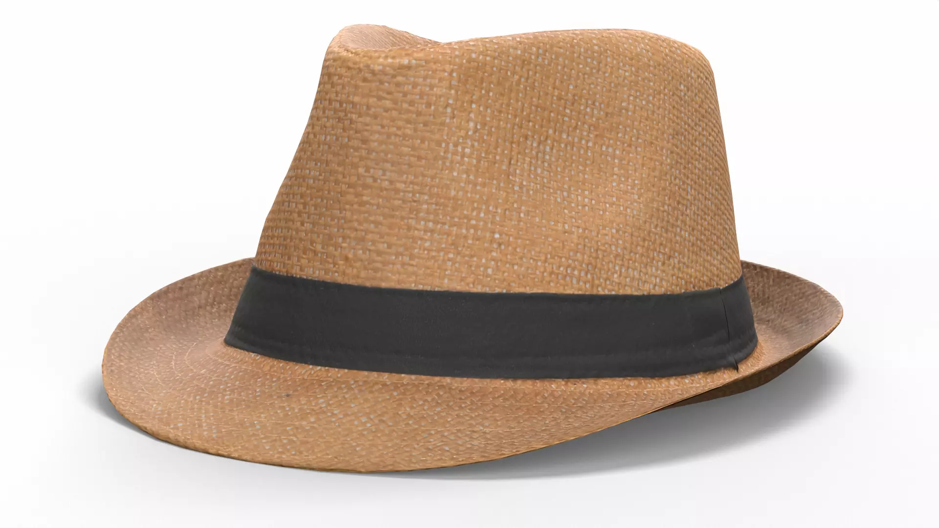 Straw Hat Low-poly 3D model_0