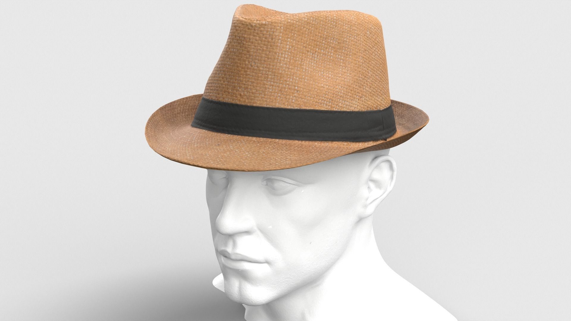 Straw Hat Low-poly 3D model_2