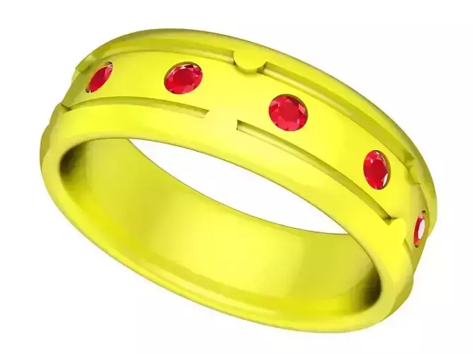 A5189 Luxury Diamond Band Ring for Women 3D Model