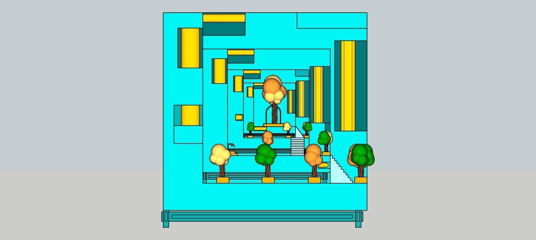 Temple 8 - Light Temple Low-poly 3D model_3