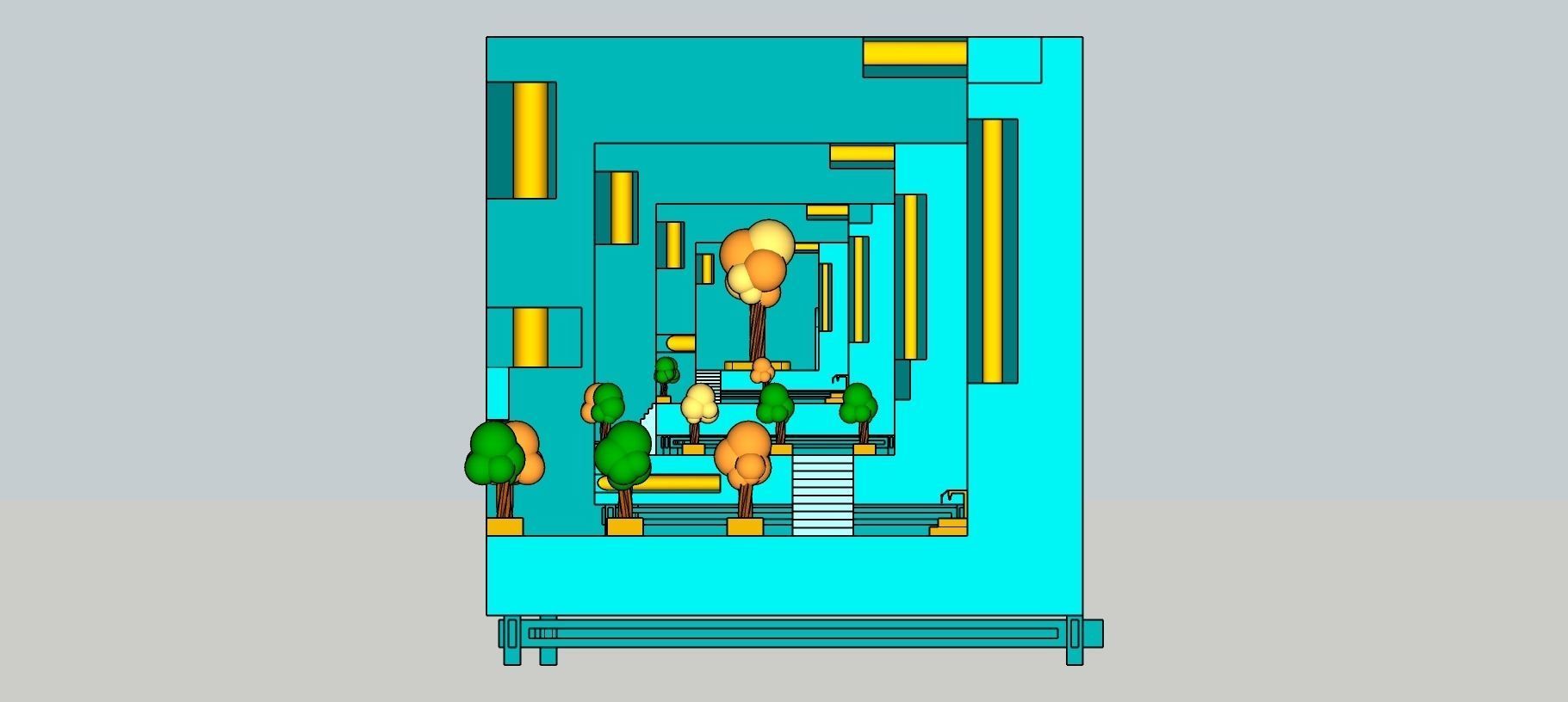 Temple 8 - Light Temple Low-poly 3D model_5