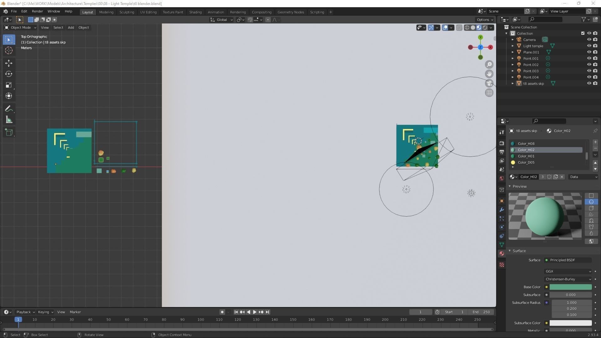 Temple 8 - Light Temple Low-poly 3D model_4