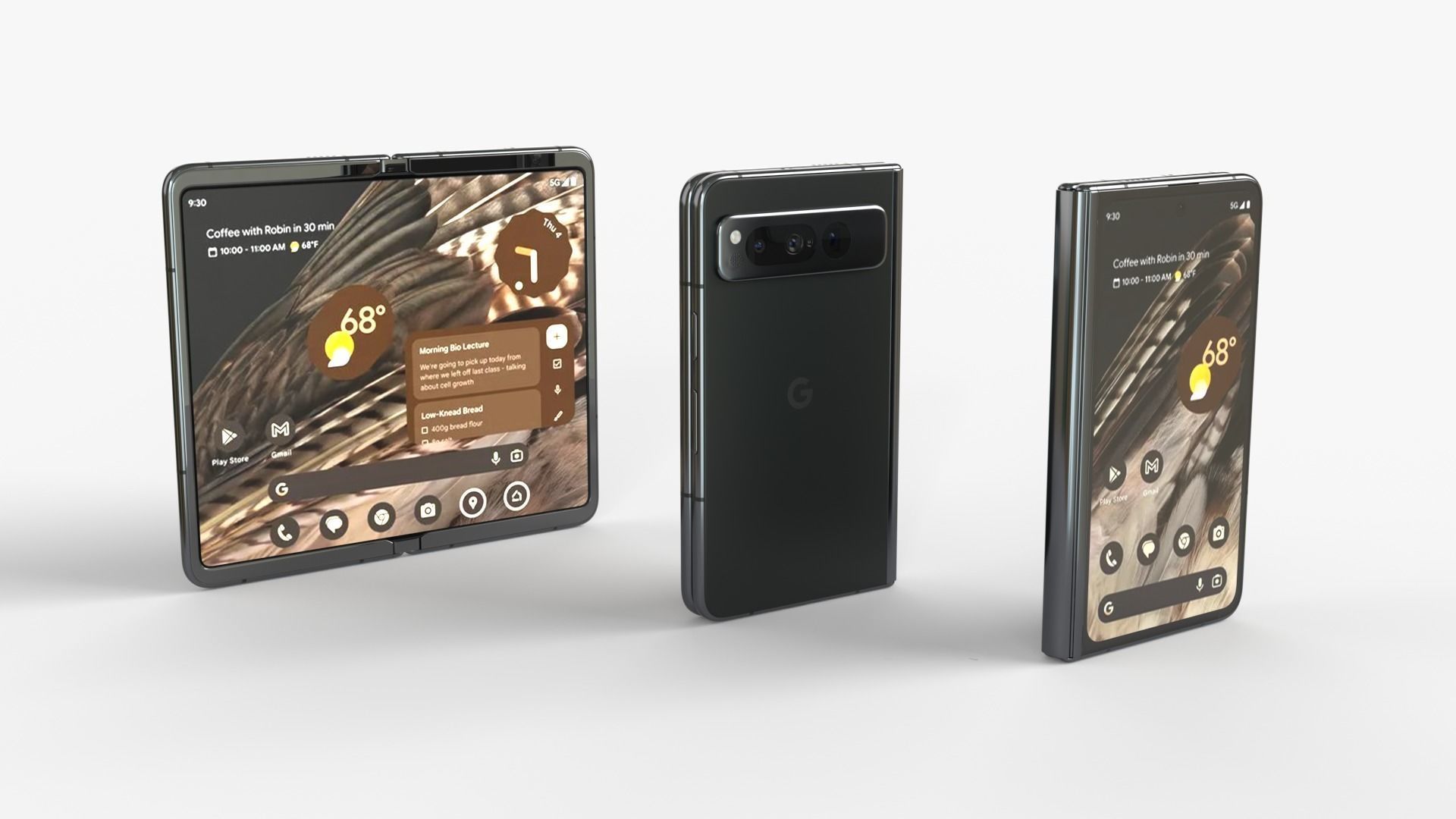 google Pixel Fold  2023  all colors  rigid with animation 3D model_8