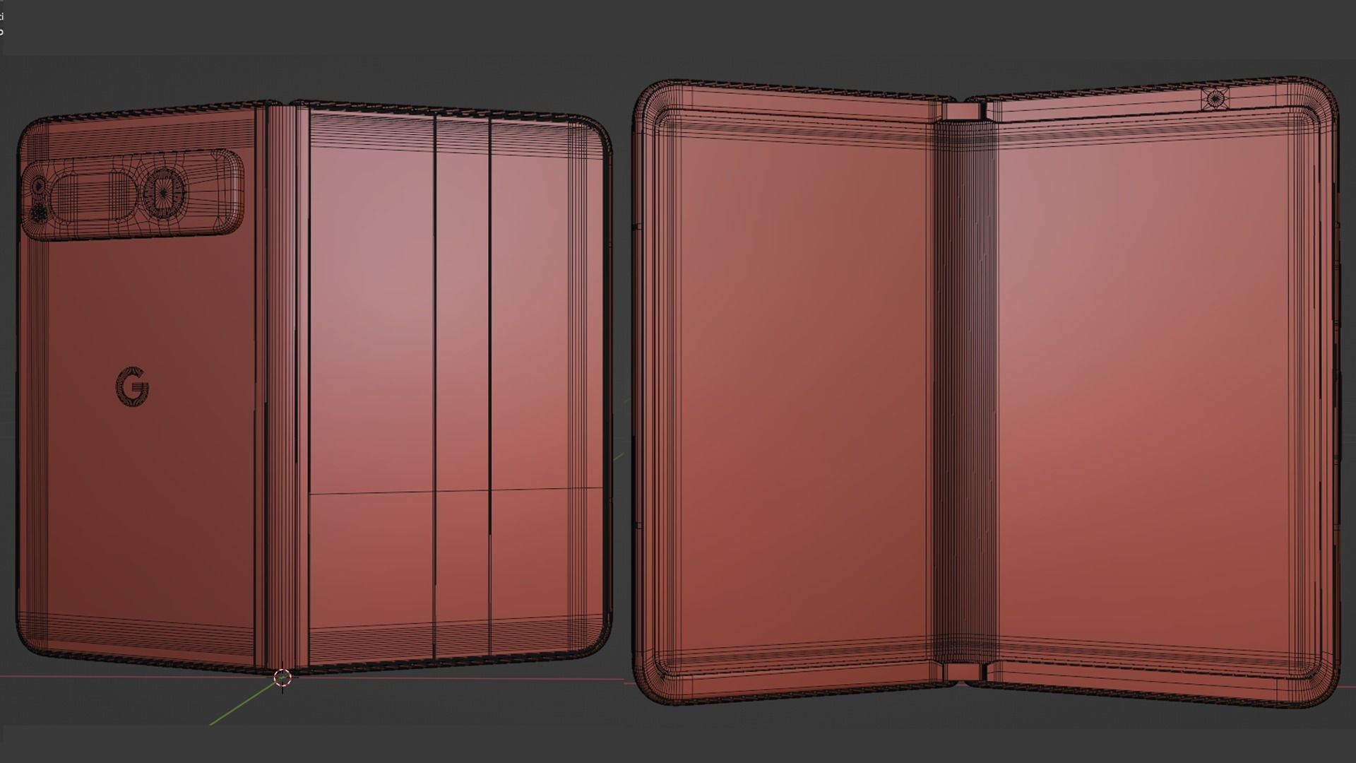 google Pixel Fold  2023  all colors  rigid with animation 3D model_9
