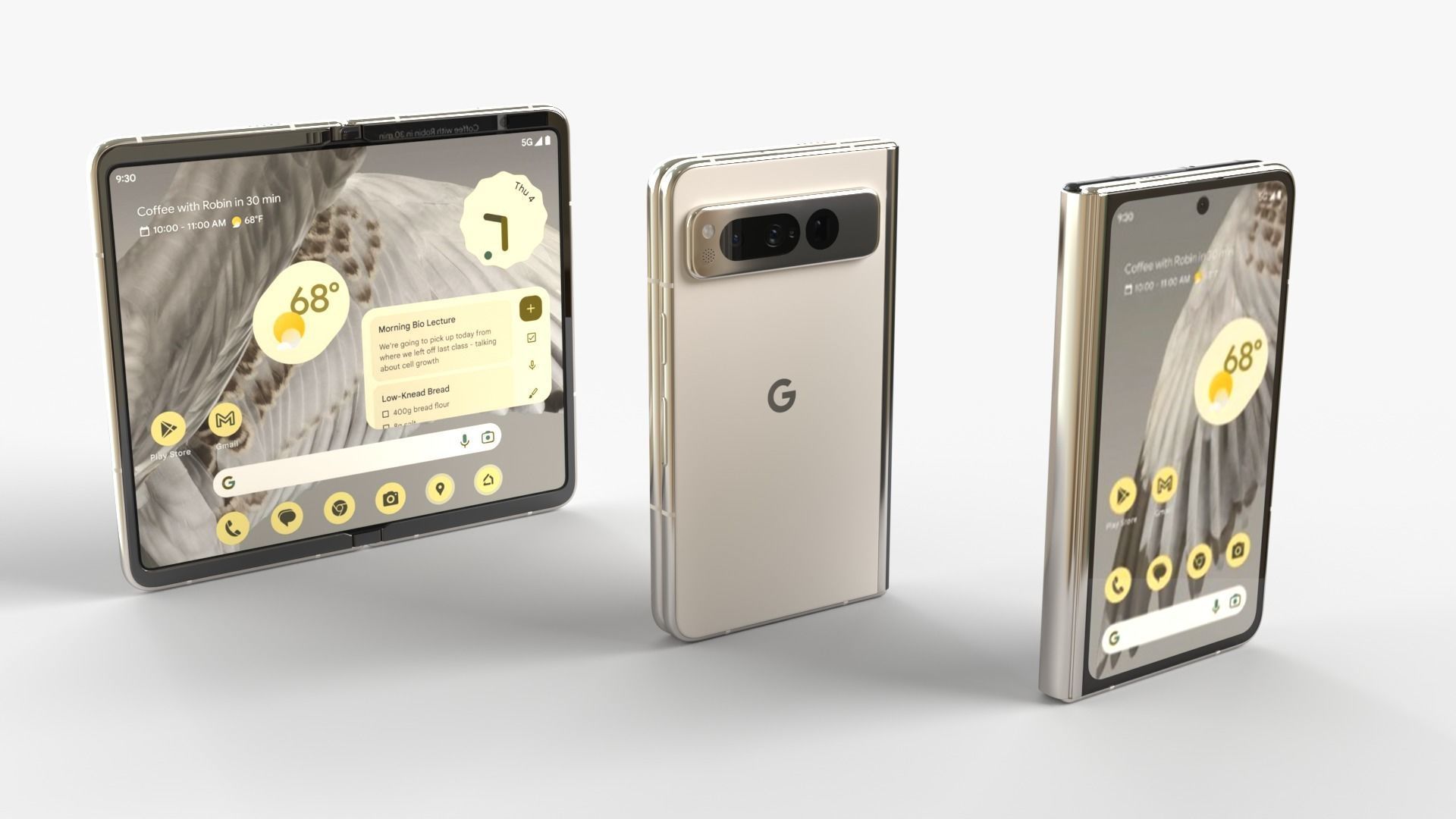 google Pixel Fold  2023  all colors  rigid with animation 3D model_2