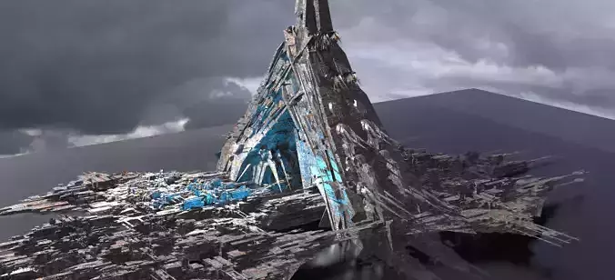 Dark Egypt Pyramid Terra Former pyramid city 2  3D model