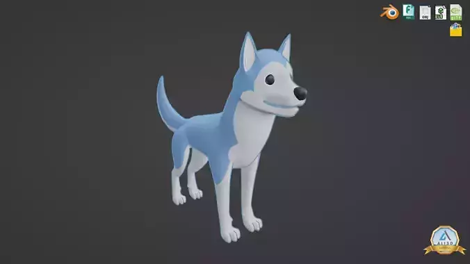 Stylized Blue Husky