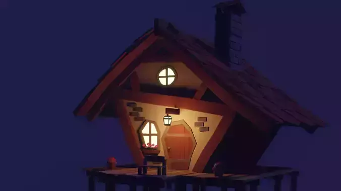 Cottage Low-poly