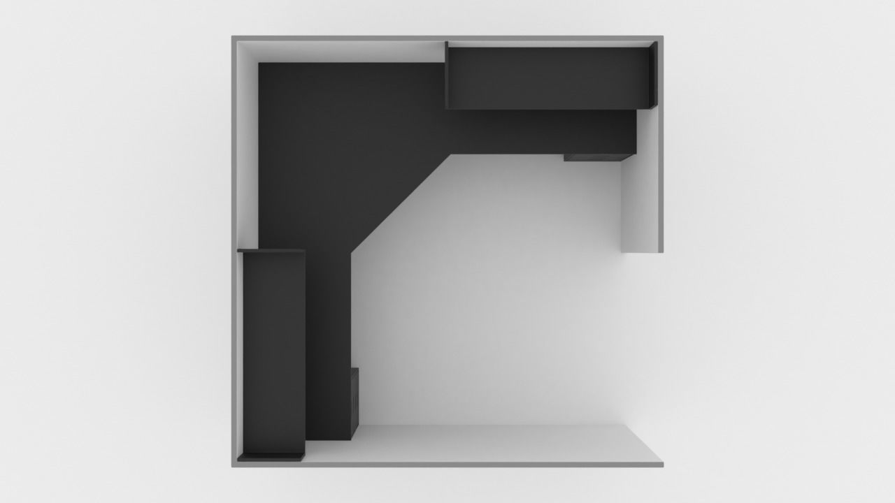 Office cubicle 3D model_3
