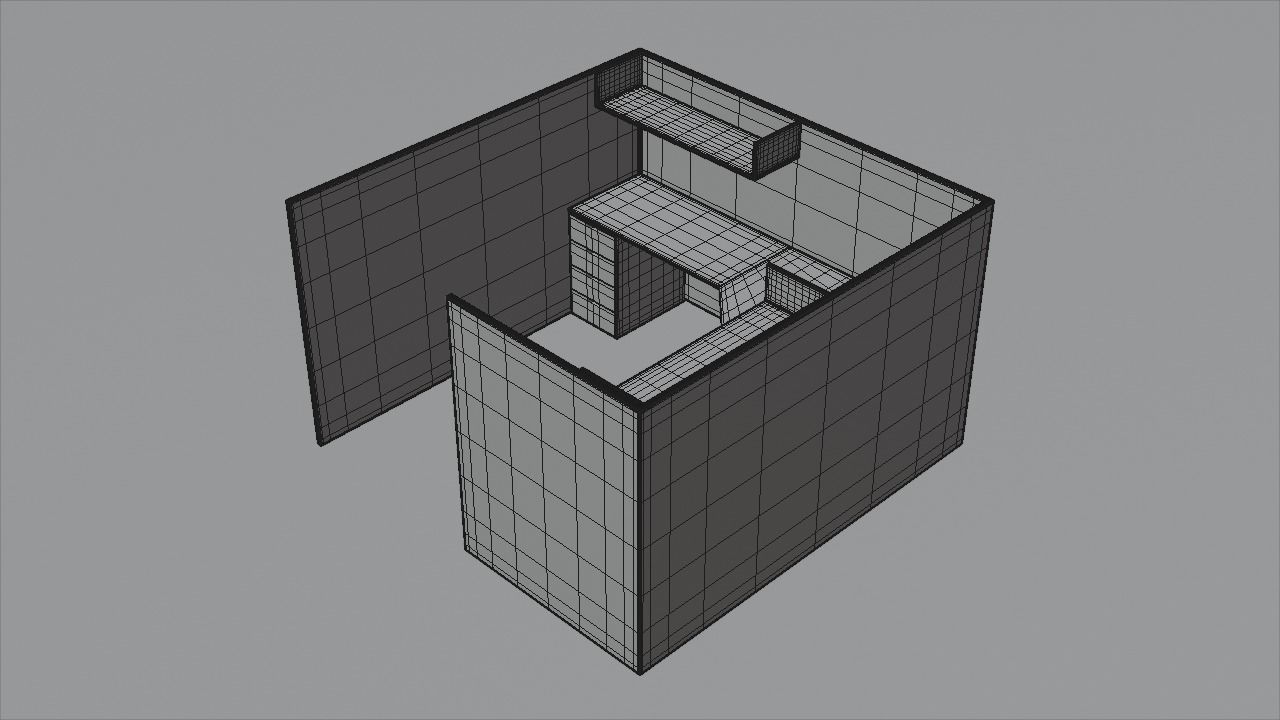 Office cubicle 3D model_7