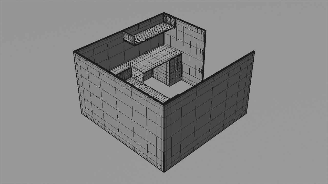 Office cubicle 3D model_8