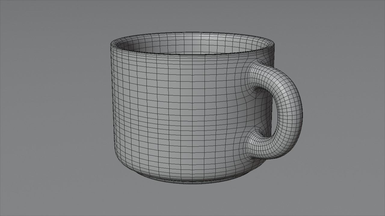 Cappuccino cup Low-poly 3D model_5