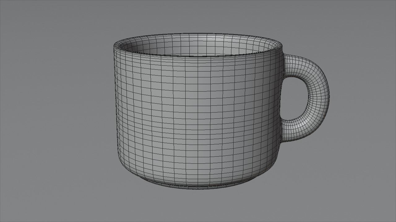 Cappuccino cup Low-poly 3D model_4