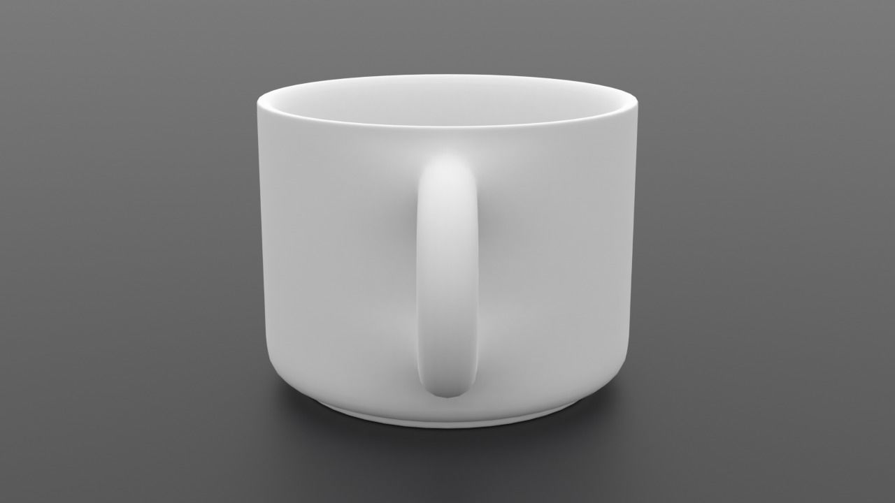 Cappuccino cup Low-poly 3D model_2