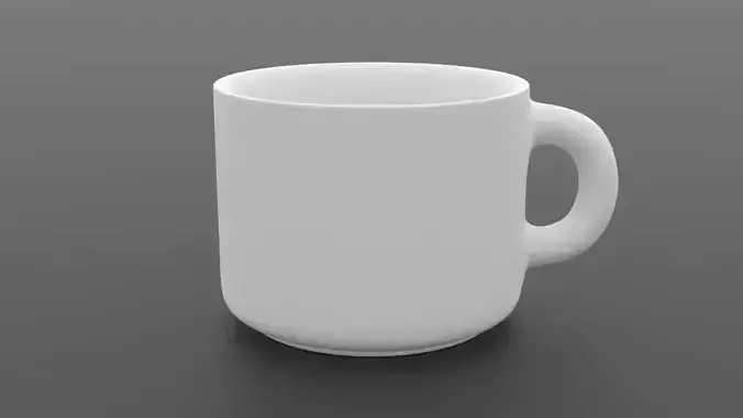 Cappuccino cup Low-poly 3D model