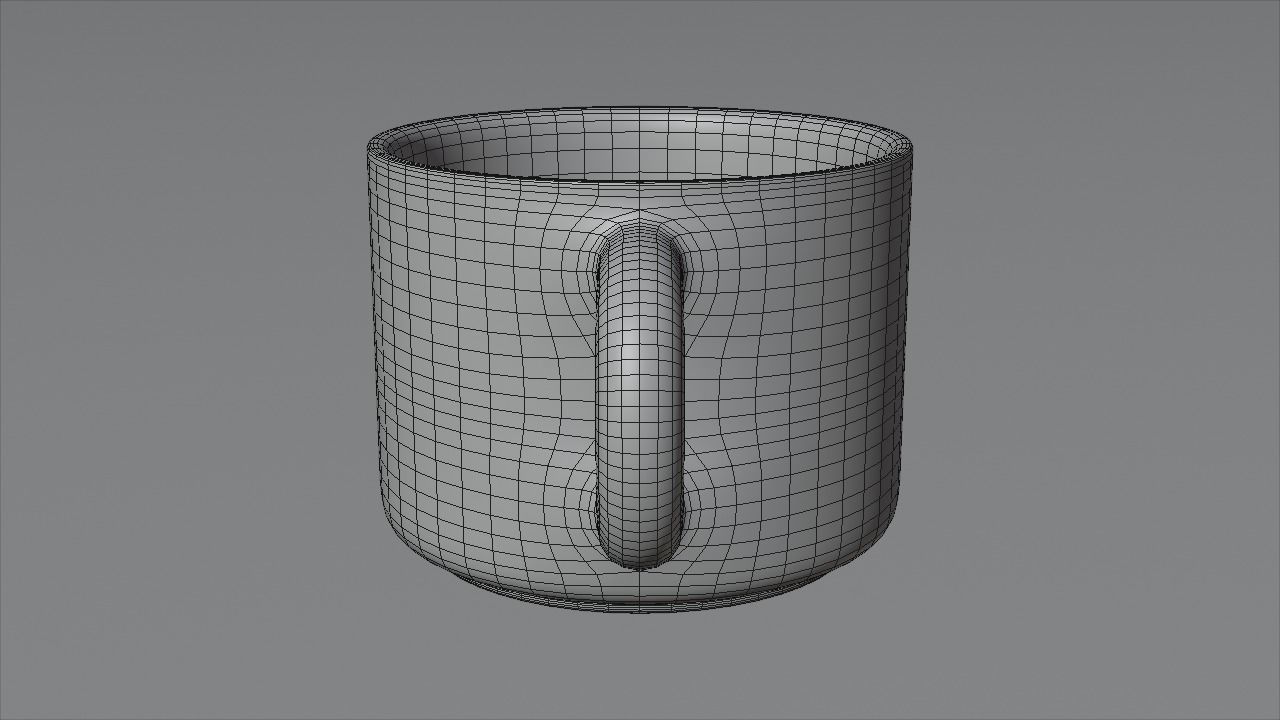 Cappuccino cup Low-poly 3D model_6