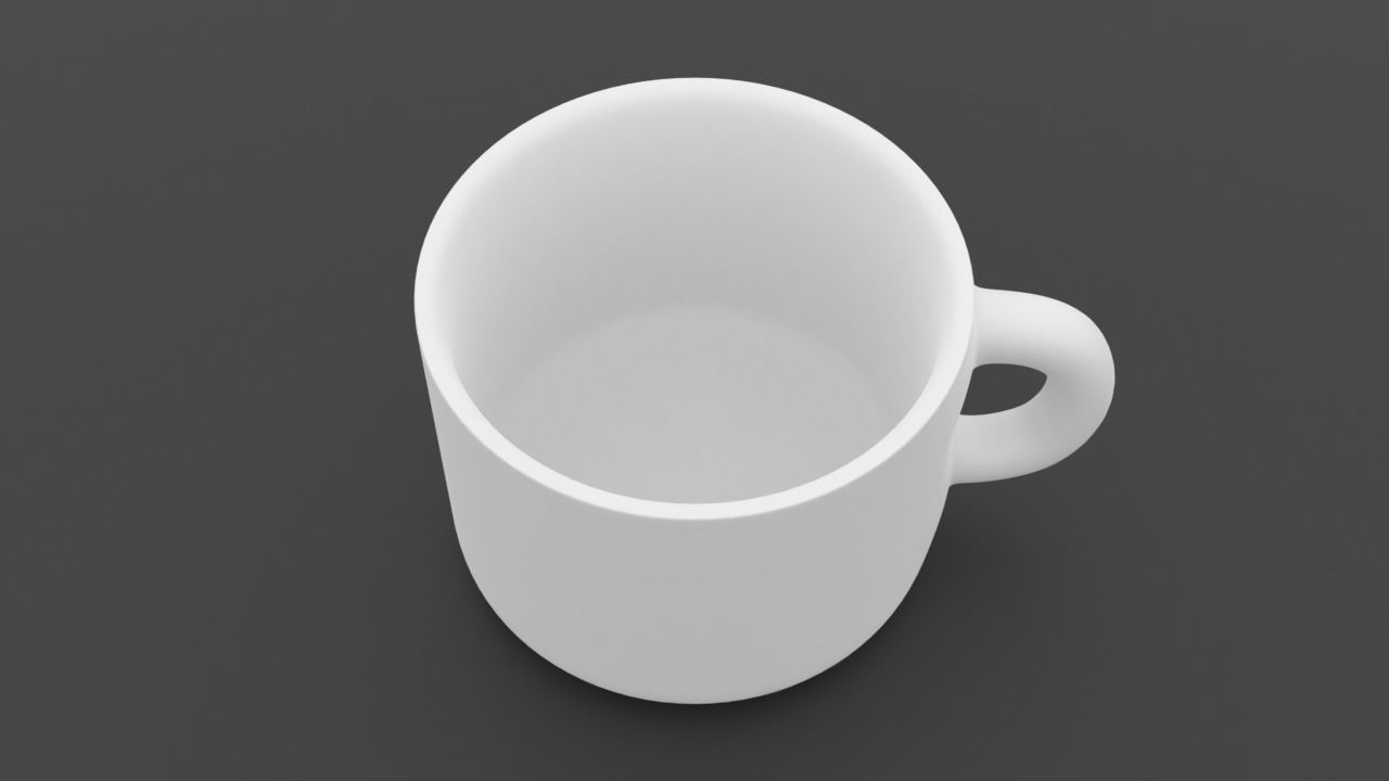 Cappuccino cup Low-poly 3D model_3