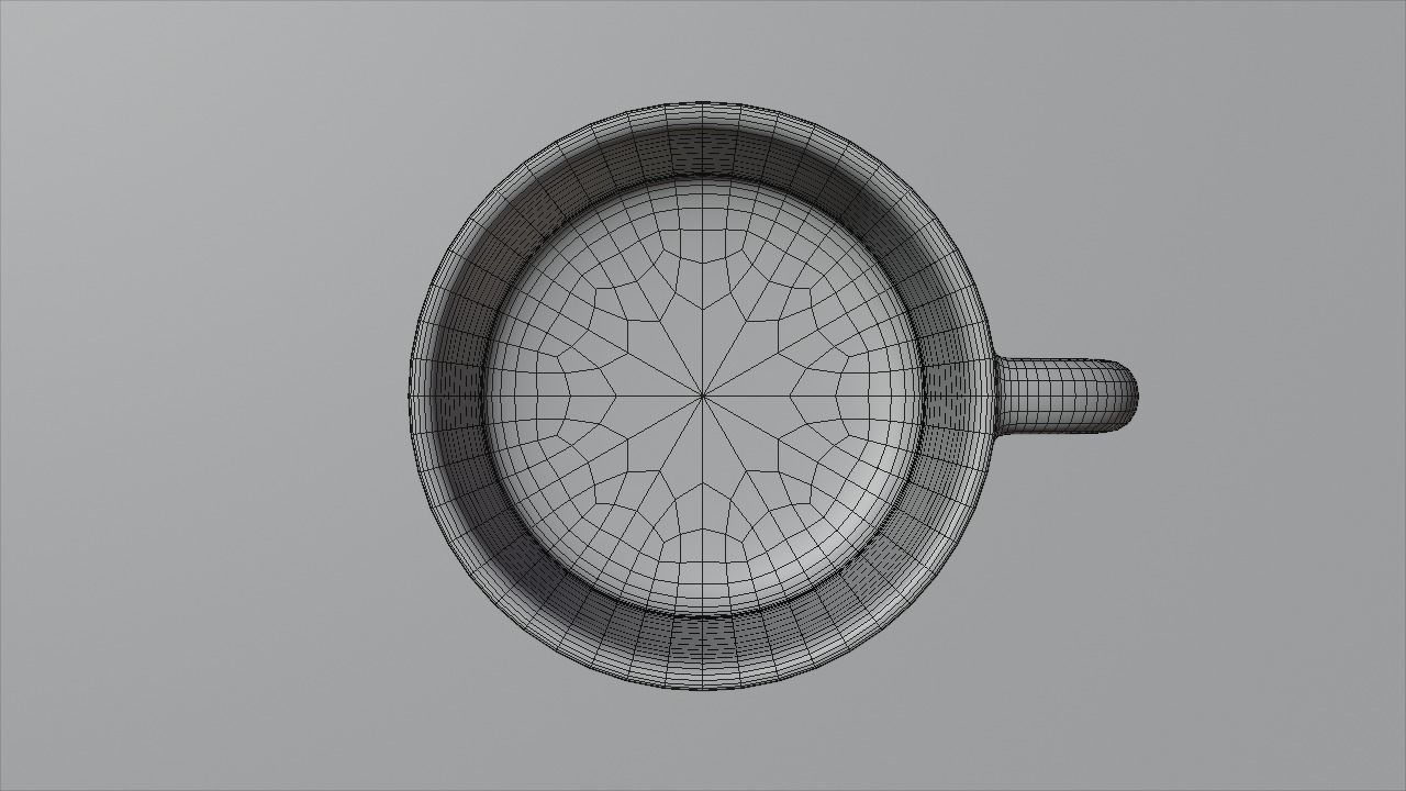 Cappuccino cup Low-poly 3D model_7