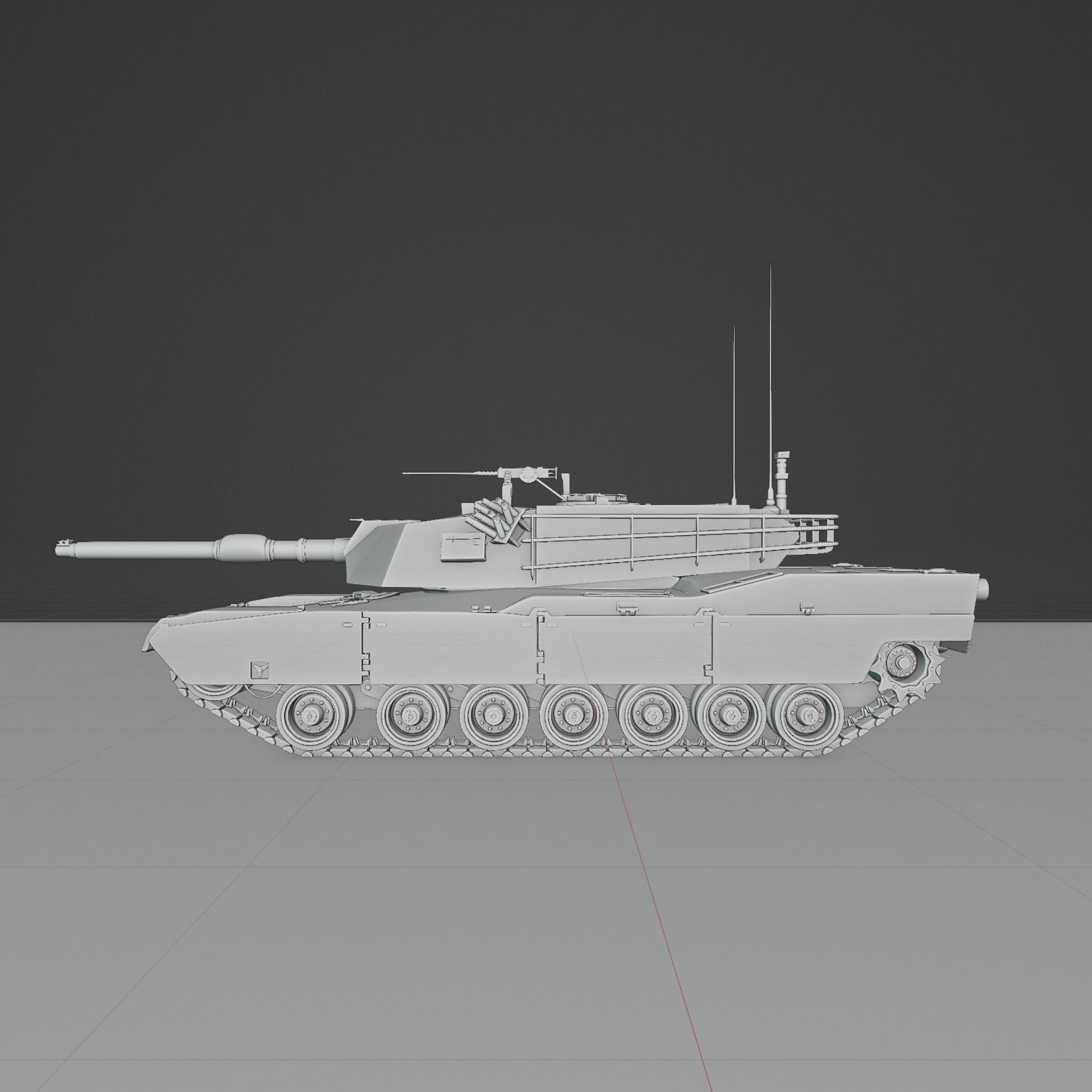 M1 Abrams-Model 3D model_4