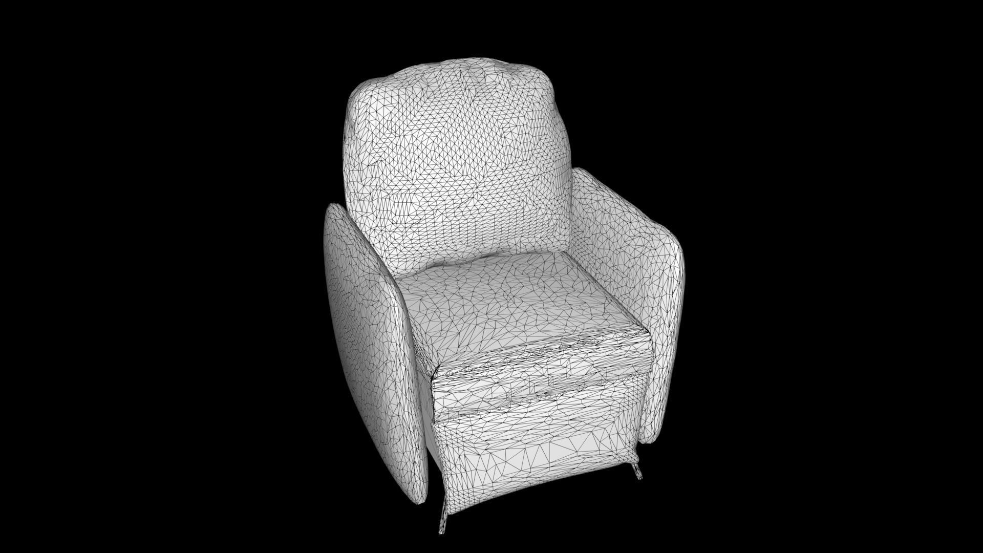 4K Realistic Abandoned Sofa Low-poly 3D model_11