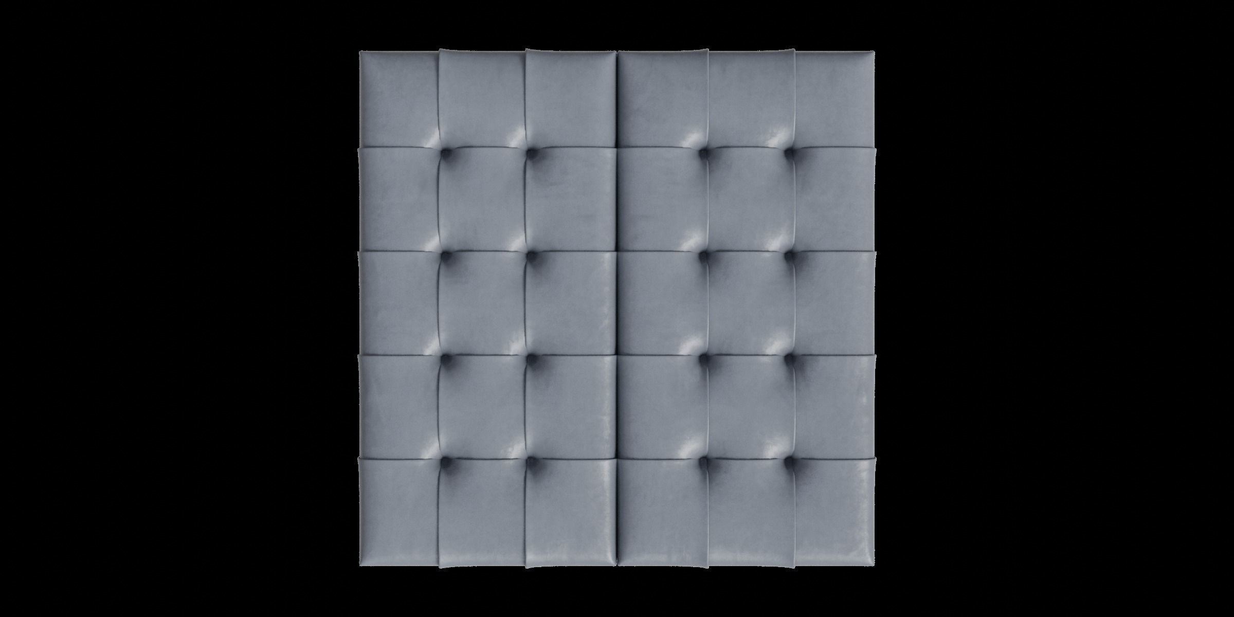 Simple Gray Storage Ottoman 3D model_1