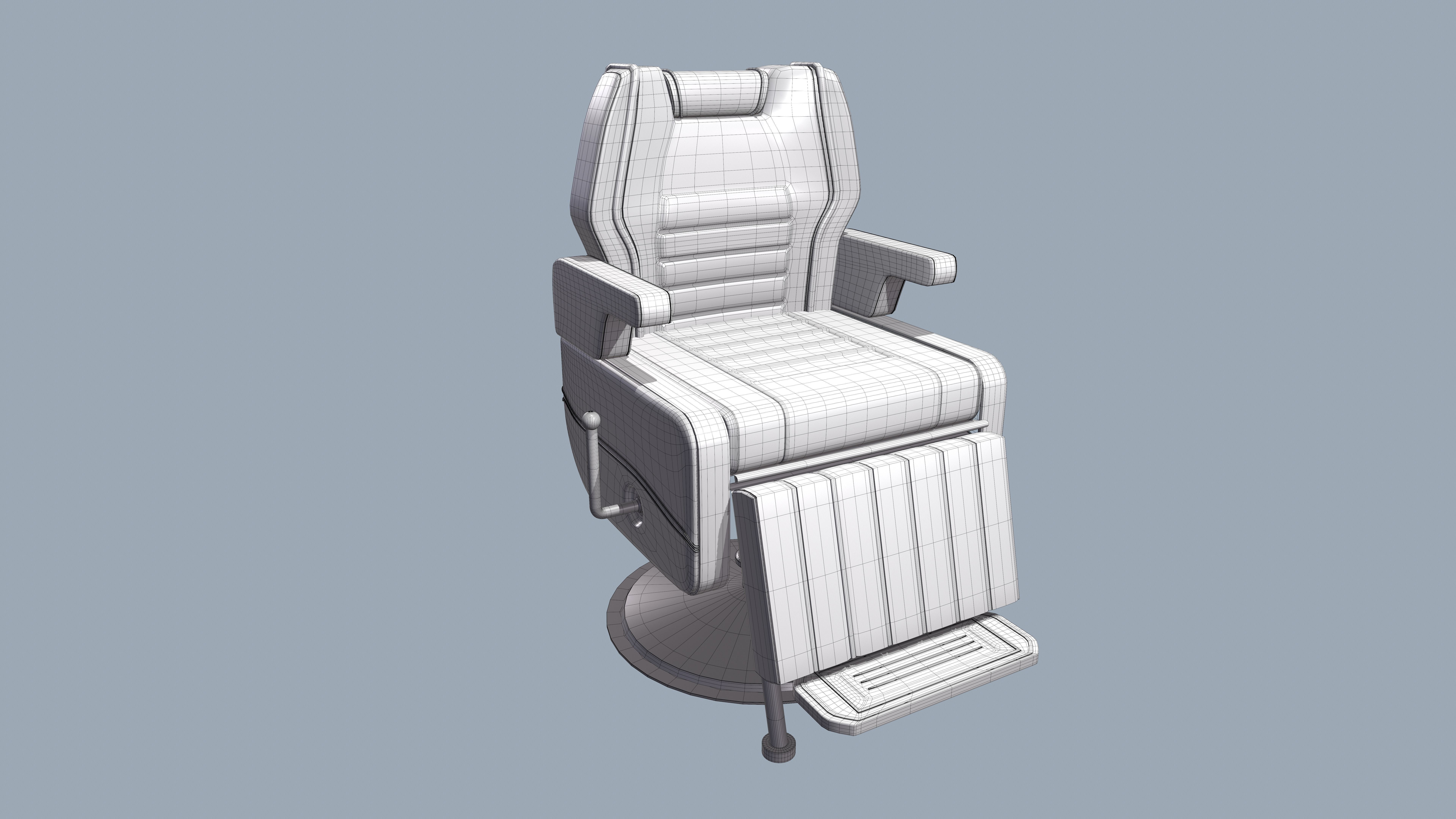 SALON CHAIR Low-poly 3D model_5