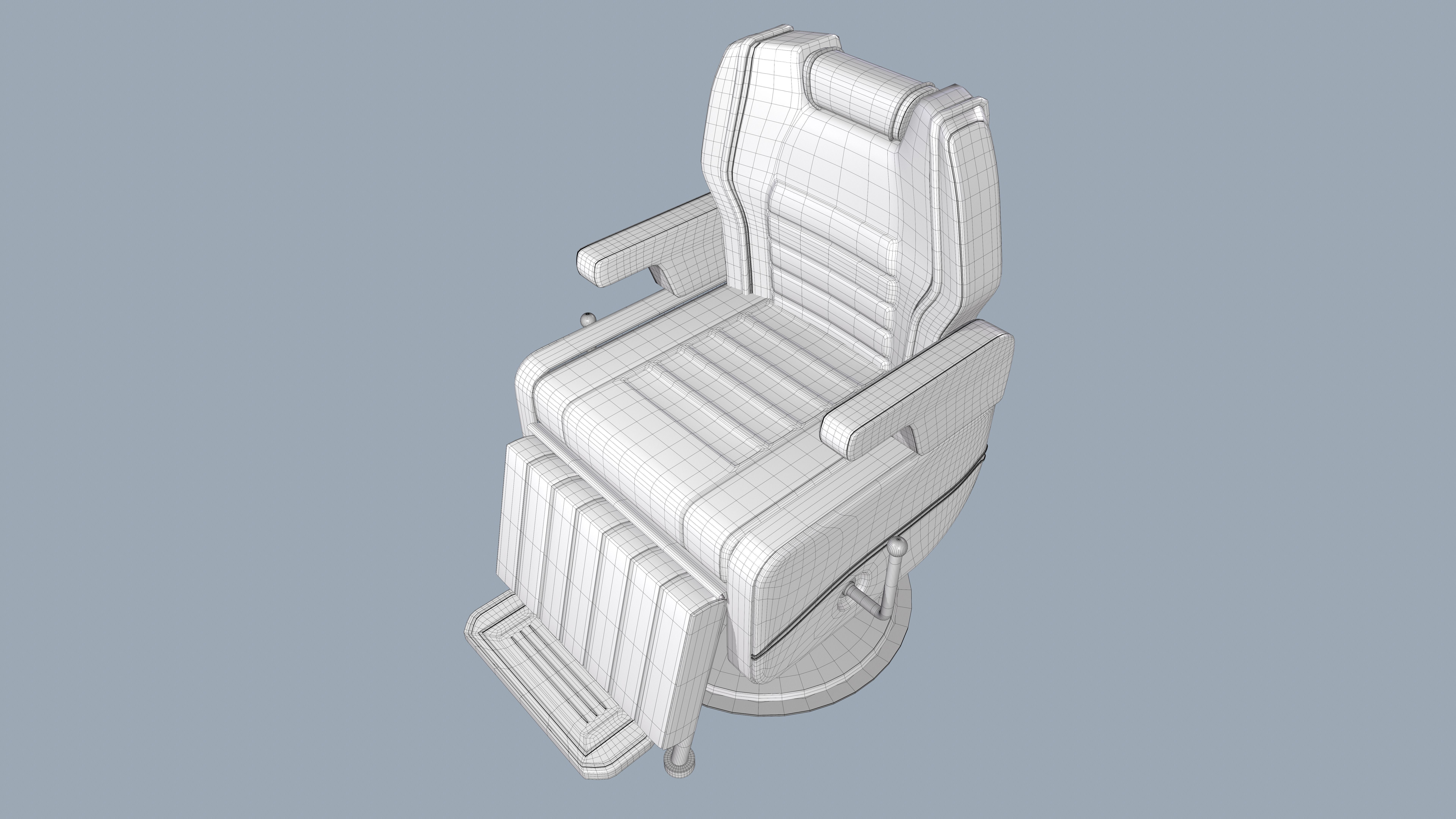 SALON CHAIR Low-poly 3D model_6