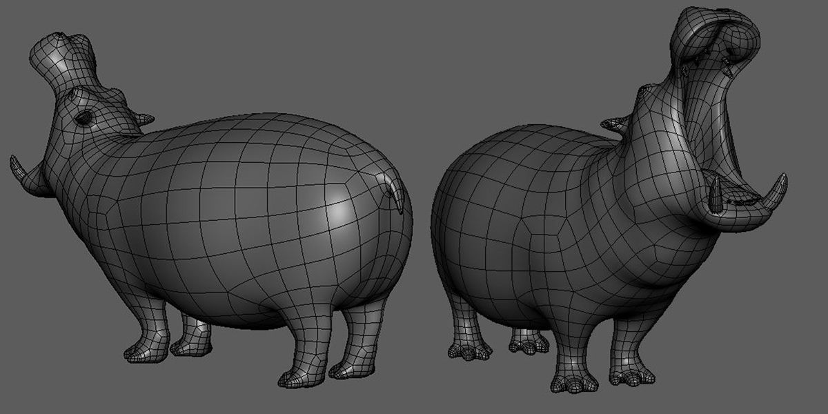 Hippopotamus  Sculpt 3D model_5