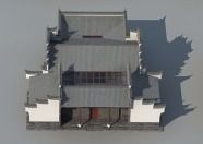 town Chinese style commercial residential buildings 3D model_5