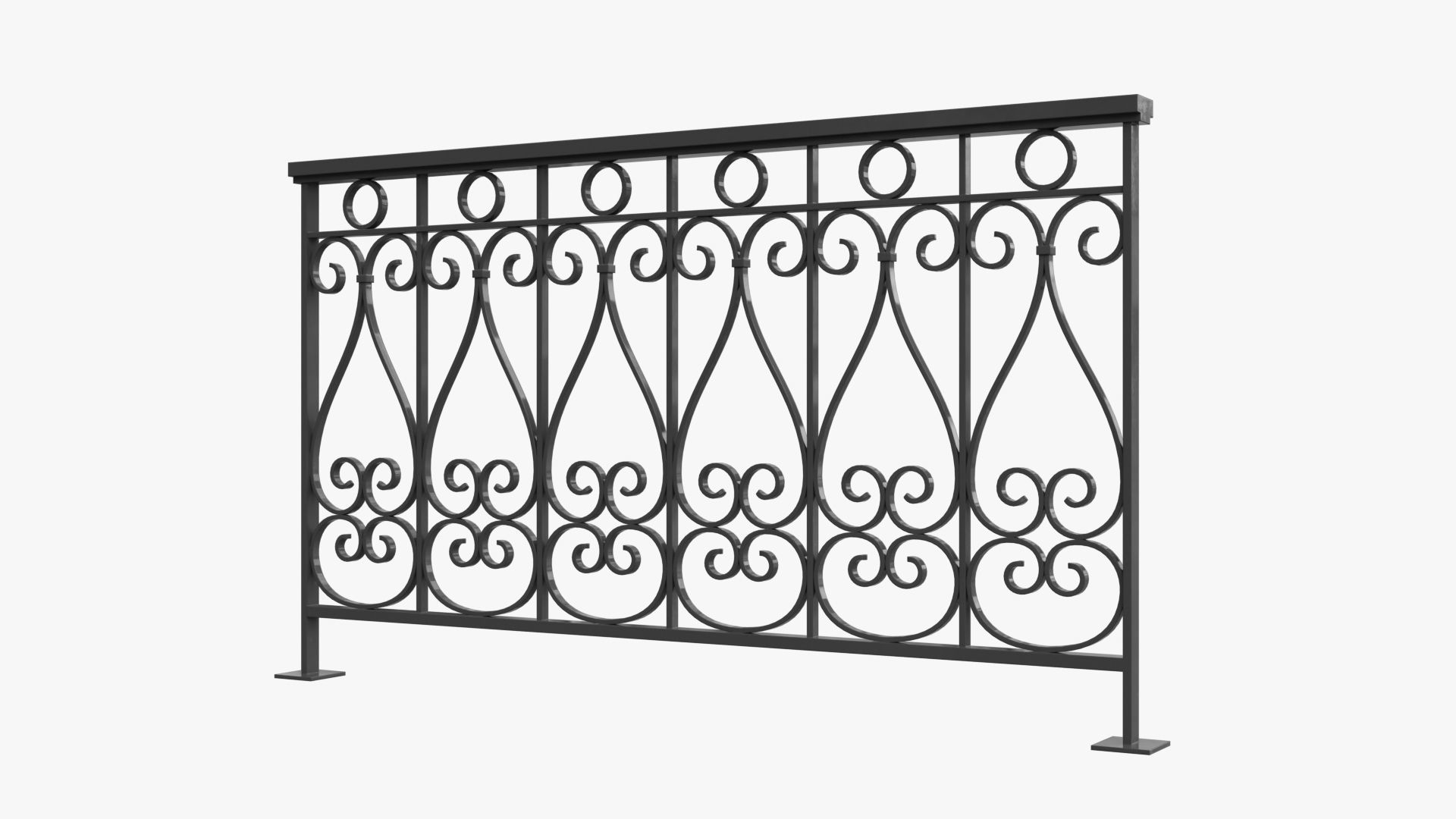 windows railing 3D model | CGTrader