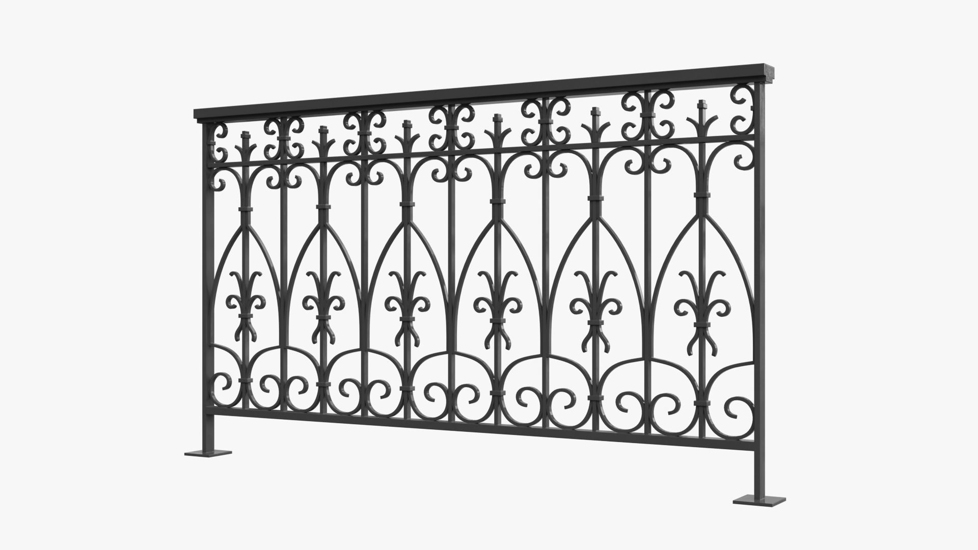 windows railing 3D model | CGTrader