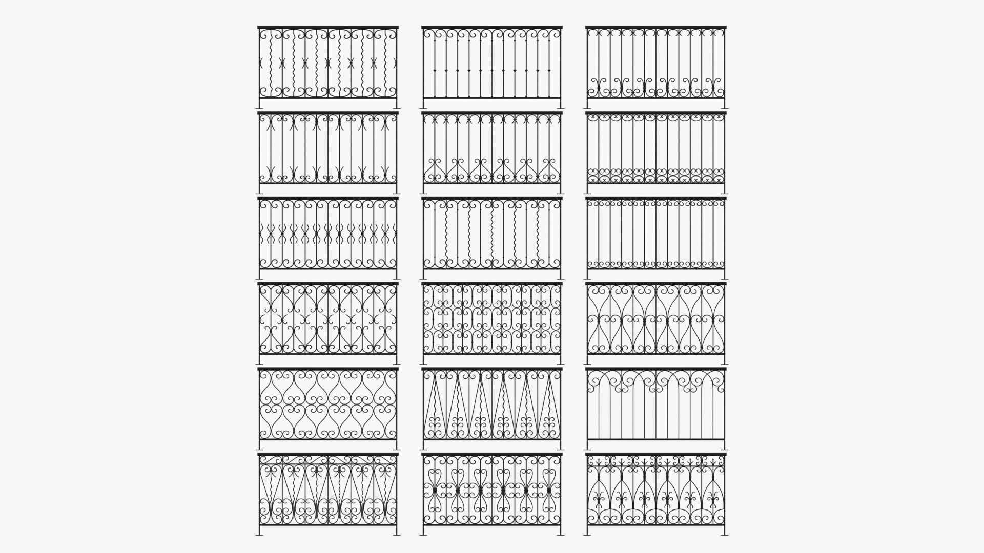 windows railing 3D model | CGTrader
